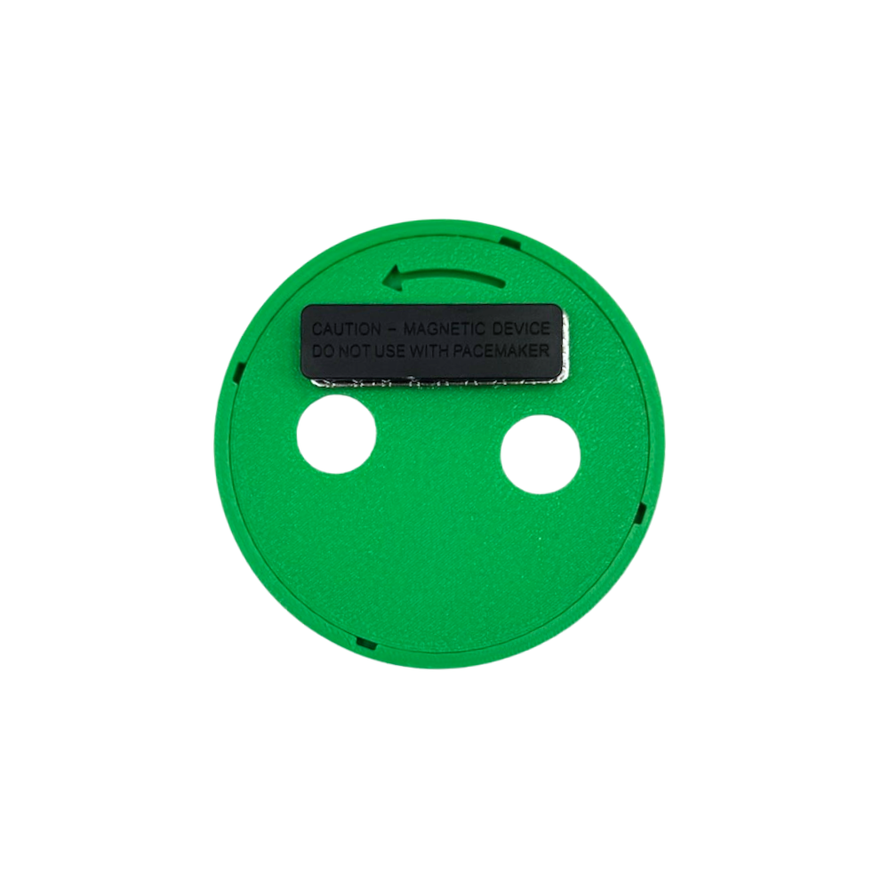Self Finish Button - Magnet Back - Green
