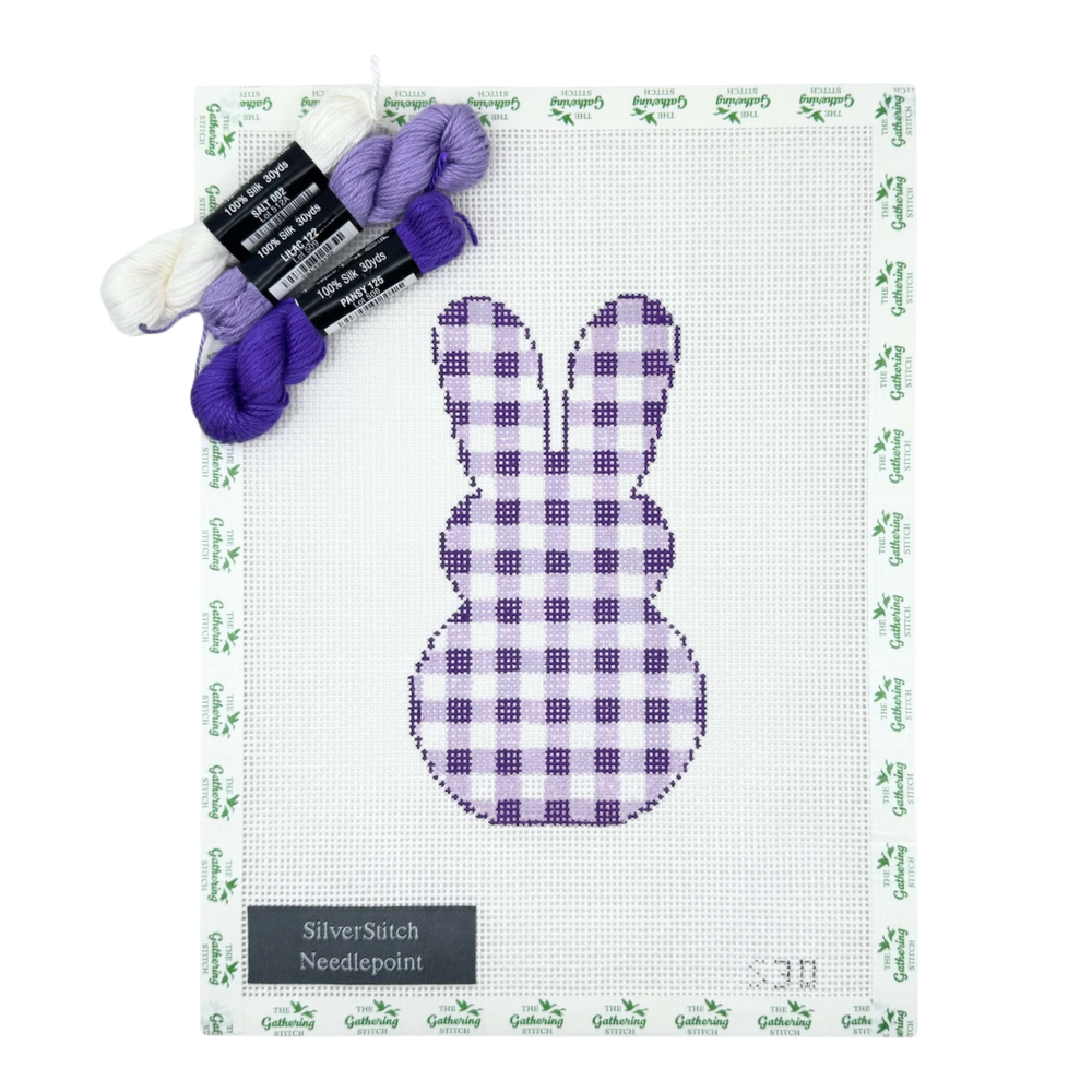 Gingham Peeps Bunny Lavender w/ 3 Pepper Pots