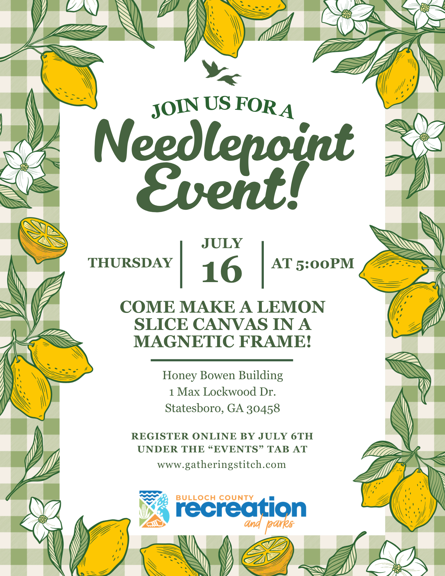 Needlepoint Beginner Class
